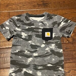 Carhartt Kids Black and Gray Camo Tee